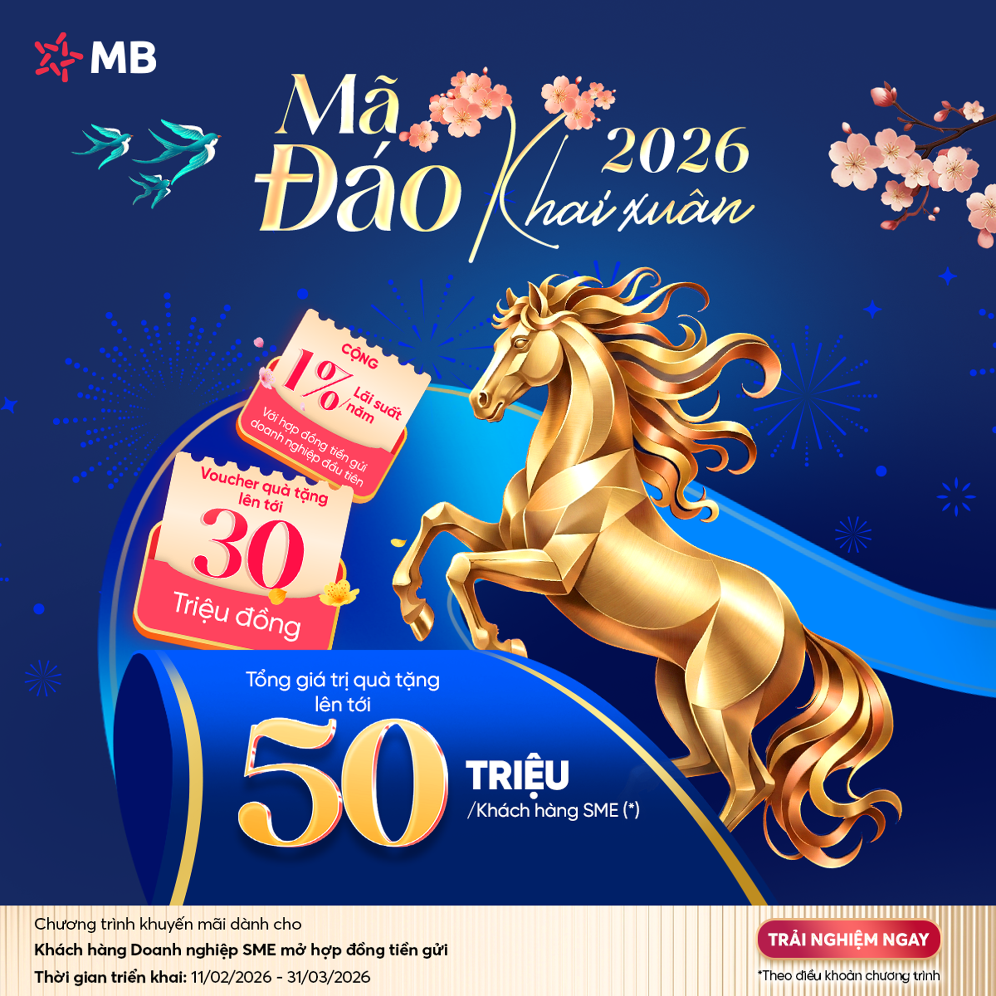 Hình minh họa ưu đãi: CHƯƠNG TRÌNH “MÃ ĐÁO KHAI XUÂN” DÀNH CHO DOANH NGHIỆP SME MỞ HỢP ĐỒNG TIỀN GỬI TỪ 3 TỶ ĐỒNG